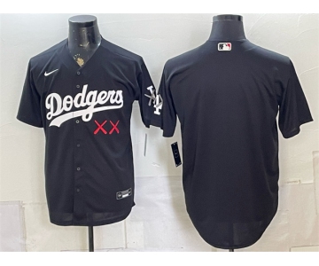 Men's Los Angeles Dodgers x KAWS Black Vapor Premier Limited Stitched Baseball Jersey