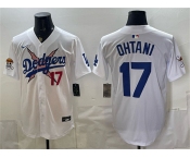 Men's Los Angeles Dodgers x One Piece #17 Shohei Ohtani White Vapor Premier Limited Stitched Baseball Jersey Men's Los Angeles Dodgers x One Piece #17 Shohei Ohtani White Vapor Premier Limited Stitched Baseball Jersey