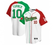 Men's Nike Los Angeles Dodgers #10 Justin Turner Mexican Heritage Night Limited Stitched Baseball Jersey