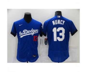 Men's Nike Los Angeles Dodgers #13 Max Muncy Blue Elite City Player Jersey