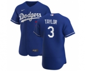 Men's Nike Los Angeles Dodgers #3 Chris Taylor Royal Alternate 2020 Authentic Player Baseball Jersey