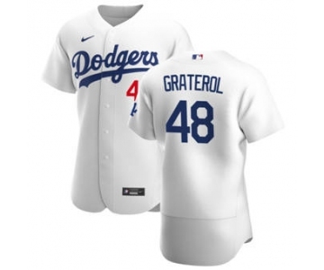 Men's Nike Los Angeles Dodgers #48 Brusdar Graterol White Home 2020 Authentic Player Baseball Jersey
