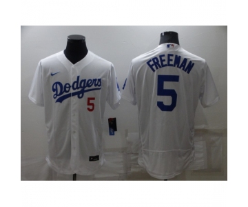 Men's Nike Los Angeles Dodgers #5 Freddie Freeman White Stitched Baseball Jersey