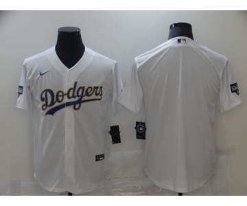 Men's Nike Los Angeles Dodgers Blank White Game Champions Authentic Jersey