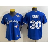 Men's Toronto Blue Jays #30 Alejandro Kirk Royal 2025 World Series Cool Base Stitched Baseball Jersey Men's Toronto Blue Jays #30 Alejandro Kirk Royal 2025 World Series Cool Base Stitched Baseball Jersey