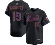Men's New York Mets #19 Bo Bichette 2026 Black Limited Stitched Baseball Jersey