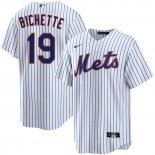 Men's New York Mets #19 Bo Bichette 2026 White Cool Base Stitched Baseball Jersey
