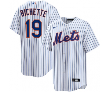 Men's New York Mets #19 Bo Bichette 2026 White Cool Base Stitched Baseball Jersey