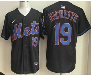 Men's New York Mets #19 Bo Bichette Black Limited Jersey