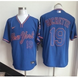 Men's New York Mets #19 Bo Bichette Blue Stitched Baseball Jersey