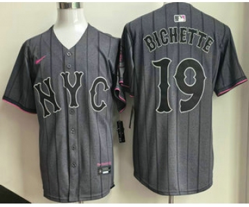 Men's New York Mets #19 Bo Bichette Gray City Connect Limited Jersey