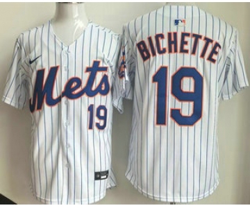 Men's New York Mets #19 Bo Bichette White Limited Jersey
