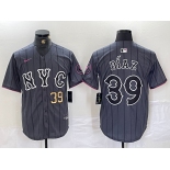 Men's New York Mets #39 Edwin Diaz Gray 2024 City Connect Cool Base Jersey