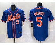 Men's New York Mets #5 David Wright Blue Cool Base Stitched Baseball Jersey