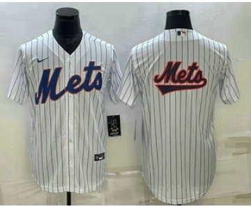 Men's New York Mets Big Logo White Cool Base Stitched Baseball Jerseys