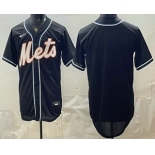 Men's New York Mets Blank 2026 Black Fashion Cool Base Jersey Men's New York Mets Blank 2026 Black Fashion Cool Base Jersey
