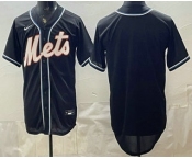 Men's New York Mets Blank 2026 Black Fashion Cool Base Jersey Men's New York Mets Blank 2026 Black Fashion Cool Base Jersey