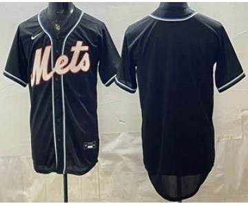 Men's New York Mets Blank 2026 Black Fashion Cool Base Jersey
