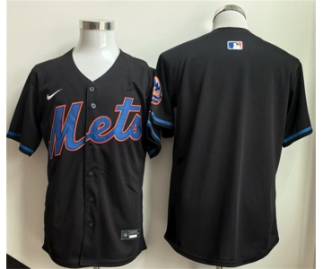 Men's New York Mets Blank Black 2025 Limited Stitched Baseball Jersey