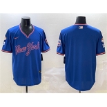 Men's New York Mets Blank Royal 2025 Spring Training Stitched Baseball Jersey