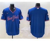 Men's New York Mets Blank Royal 2025 Spring Training Stitched Baseball Jersey