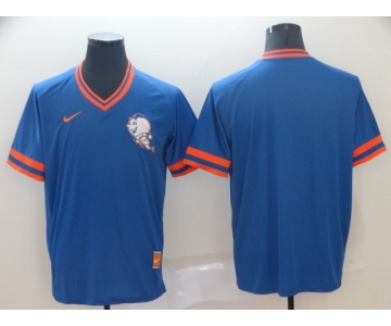 Men's Nike Majestic New York Mets Blank Blue MLB M&N Jersey