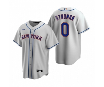 Men's Nike New York Mets #0 Marcus Stroman Gray Road Stitched Baseball Jersey