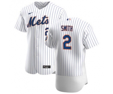 Men's Nike New York Mets #2 Dominic Smith White Home 2020 Authentic Player Baseball Jersey