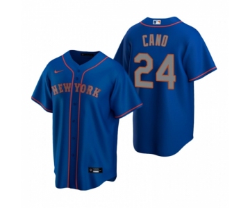 Men's Nike New York Mets #24 Robinson Cano Royal Alternate Road Stitched Baseball Jersey