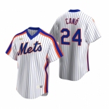 Men's Nike New York Mets #24 Robinson Cano White Cooperstown Collection Home Stitched Baseball Jersey