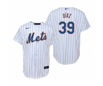 Men's Nike New York Mets #39 Edwin Diaz White Home Stitched Baseball Jersey