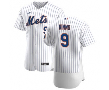 Men's Nike New York Mets #9 Brandon Nimmo White Home 2020 Authentic Player Baseball Jersey