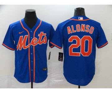 Nike Men's New York Mets #20 Pete Alonso Blue Alternate Home Cool Base Baseball Jersey