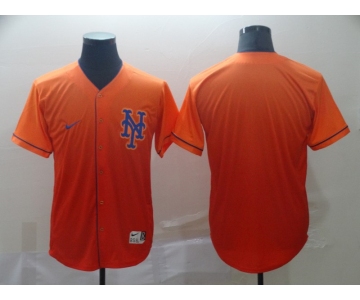 Nike Men's New York Mets Blank Orange Drift Edition Cool Base Baseball Jersey