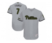 Men 2017 Memorial Day Philadelphia Phillies #7 Maikel Franco Flex Base Jersey