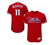 Men Philadelphia Phillies #11 Tim McCarver Red Flexbase Authentic Collection Stitched MLB Jersey