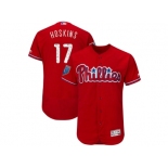 Men Philadelphia Phillies #17 Rhys Hoskins Majestic Scarlet 2018 Spring Training Flex Base Player Jersey Men Philadelphia Phillies #17 Rhys Hoskins Majestic Scarlet 2018 Spring Training Flex Base Player Jersey