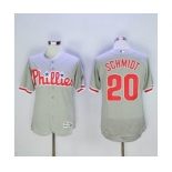 Men Philadelphia Phillies #20 Mike Schmidt Majestic Grey Flexbase Authentic Collection Player Jersey Men Philadelphia Phillies #20 Mike Schmidt Majestic Grey Flexbase Authentic Collection Player Jersey