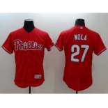 Men Philadelphia Phillies #27 Aaron Nola Majestic Red Flexbase Authentic Collection Player Men Philadelphia Phillies #27 Aaron Nola Majestic Red Flexbase Authentic Collection Player