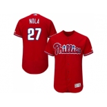 Men Philadelphia Phillies #27 Aaron Nola Red Flexbase Authentic Collection Stitched MLB Jersey Men Philadelphia Phillies #27 Aaron Nola Red Flexbase Authentic Collection Stitched MLB Jersey