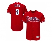 Men Philadelphia Phillies #3 Chuck Klein Red Flexbase Authentic Collection Stitched MLB Jersey