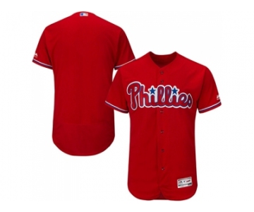 Men Philadelphia Phillies Blank Red Flexbase Authentic Collection Stitched MLB Jersey