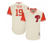 Men's 2017 Little League World Series Phillies #19 Tommy Joseph Tojo Tan Jersey