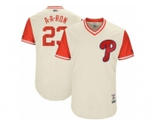 Men's 2017 Little League World Series Phillies #23 Aaron Altherr A-A-Ron Tan Jersey