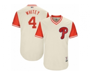 Men's 2017 Little League World Series Phillies #4 Andres Blanco Whitey Tan Jersey