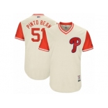 Men's 2017 Little League World Series Phillies #51 Ricardo Pinto Pinto Bean Tan Jersey Men's 2017 Little League World Series Phillies #51 Ricardo Pinto Pinto Bean Tan Jersey