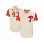Men's 2017 Little League World Series Phillies Nick Pivetta #43 Pivetta Tan Jersey Men's 2017 Little League World Series Phillies Nick Pivetta #43 Pivetta Tan Jersey