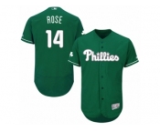 Men's Majestic Philadelphia Phillies #14 Pete Rose Green Celtic Flexbase Authentic Collection MLB Jersey Men's Majestic Philadelphia Phillies #14 Pete Rose Green Celtic Flexbase Authentic Collection MLB Jersey