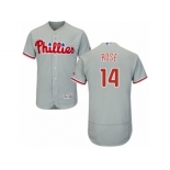 Men's Majestic Philadelphia Phillies #14 Pete Rose Grey Flexbase Authentic Collection MLB Jersey Men's Majestic Philadelphia Phillies #14 Pete Rose Grey Flexbase Authentic Collection MLB Jersey