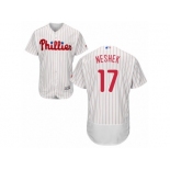 Men's Majestic Philadelphia Phillies #17 Pat Neshek White Flexbase Authentic Collection MLB Jersey Men's Majestic Philadelphia Phillies #17 Pat Neshek White Flexbase Authentic Collection MLB Jersey